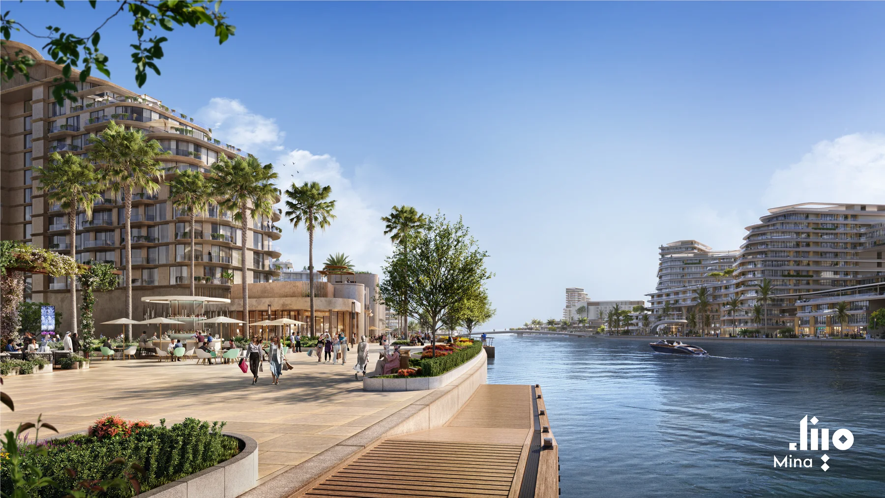 Mina harbour promenade